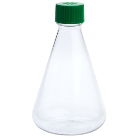 Celltreat Erlenmeyer Flask, Vent Cap, Plain Bottom, PETG, Sterile, 1000mL, PK6 229813